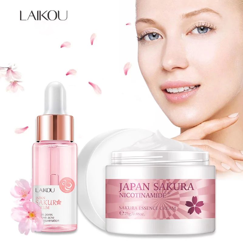 Niacinamide Pore Shrinking Essence - LAIKOU Sakura Serum And Collagen Face