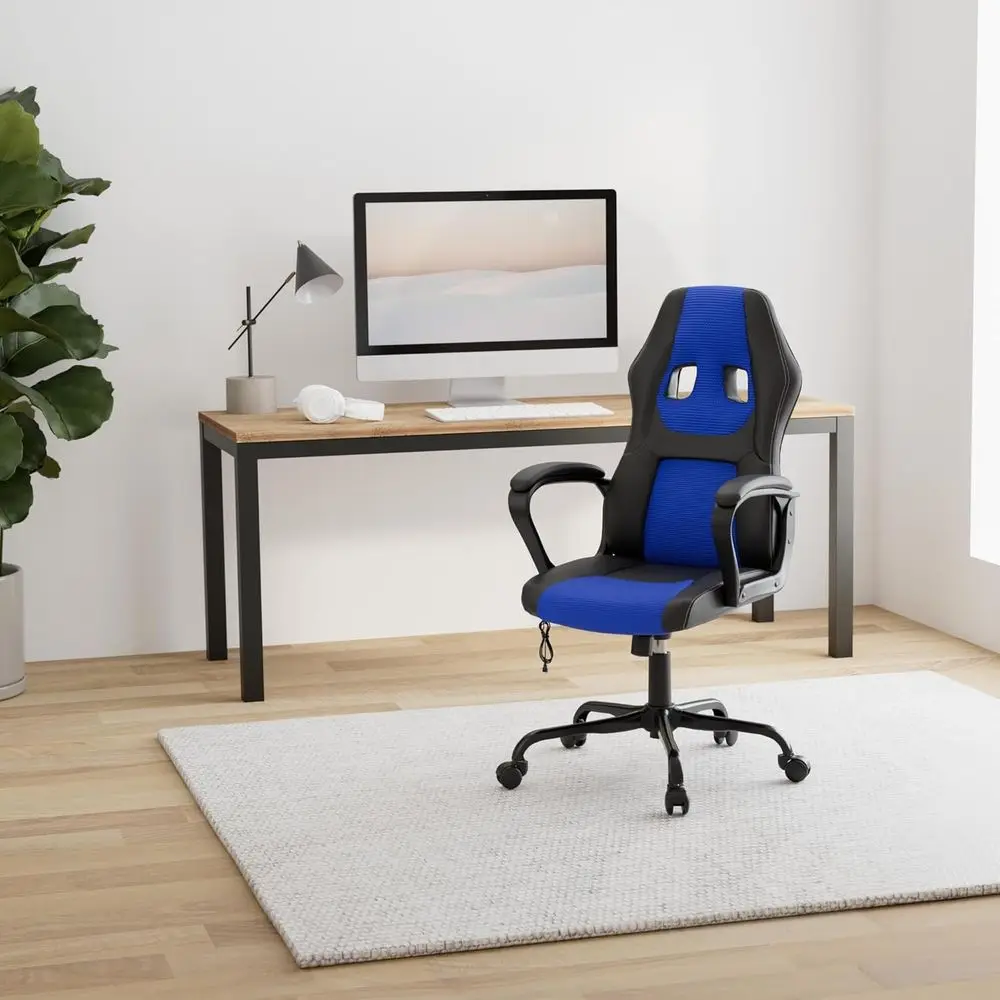 Ergonomic PU Leather Gaming Ch - Massage ulasan dan harga