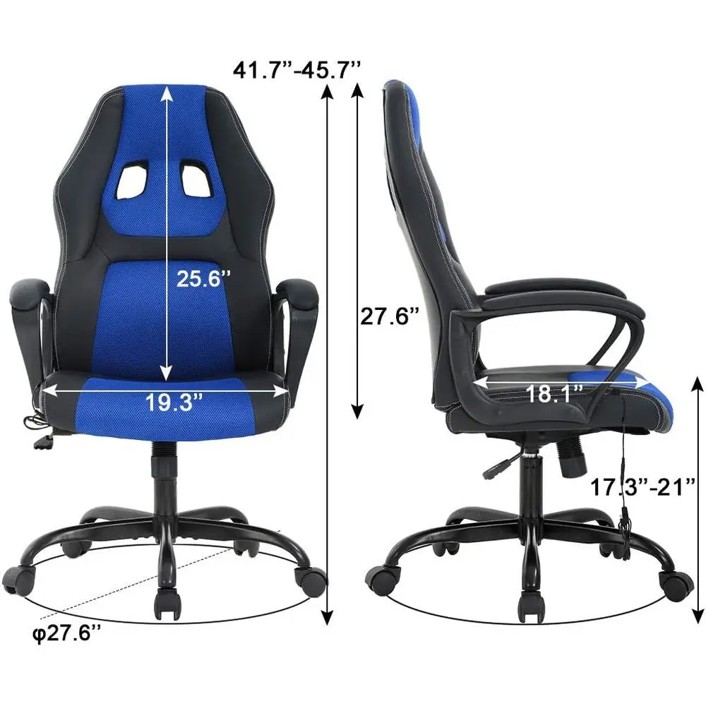 Ergonomic PU Leather Gaming Ch - Massage ulasan dan harga