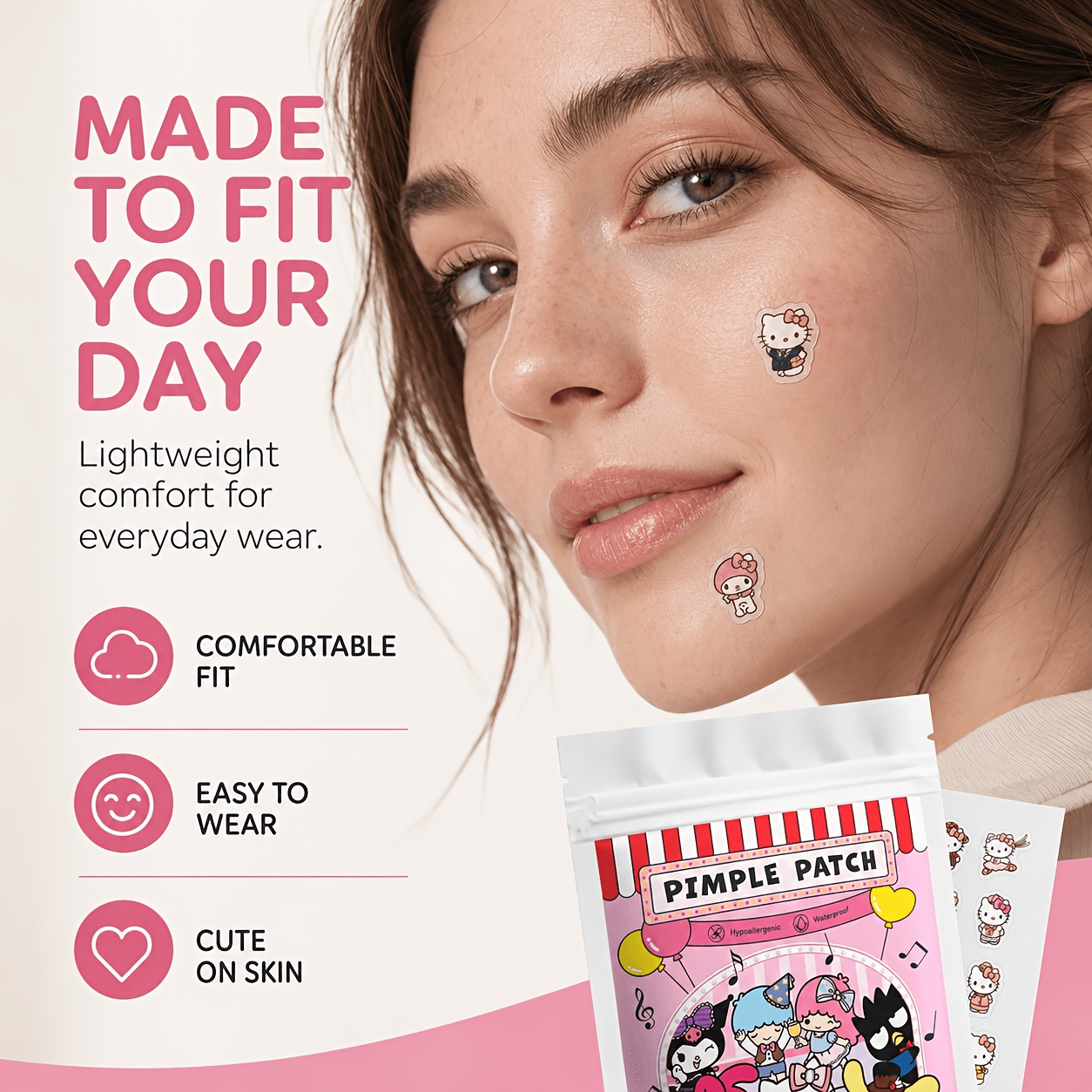 40/120PCS Hello Kitty acne pat - Skincare ulasan dan harga