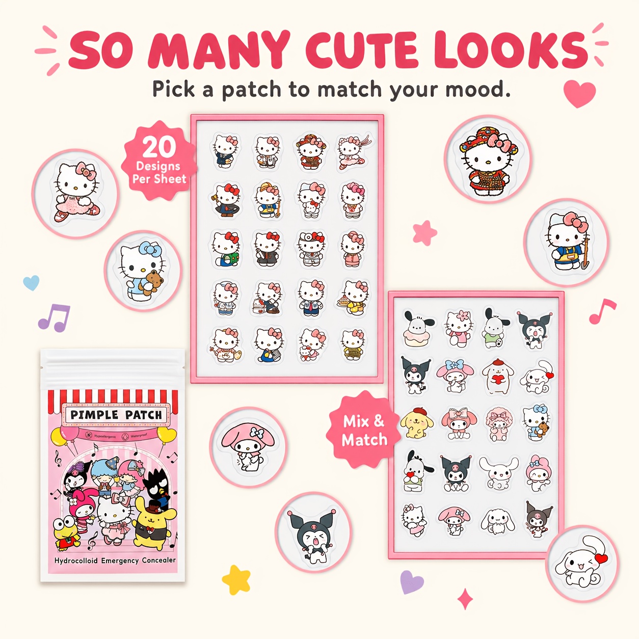 40/120PCS Hello Kitty acne pat - Skincare ulasan dan harga