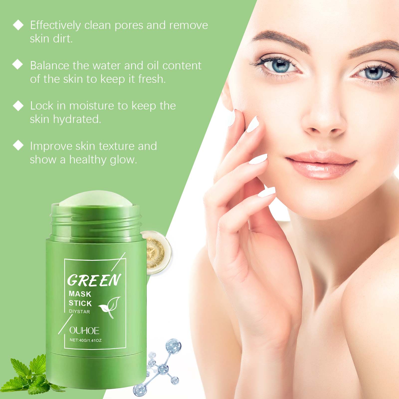 Green Tea Mask Stick for Face  - Green Tea Cleansing Clay Mask ulasan dan harga