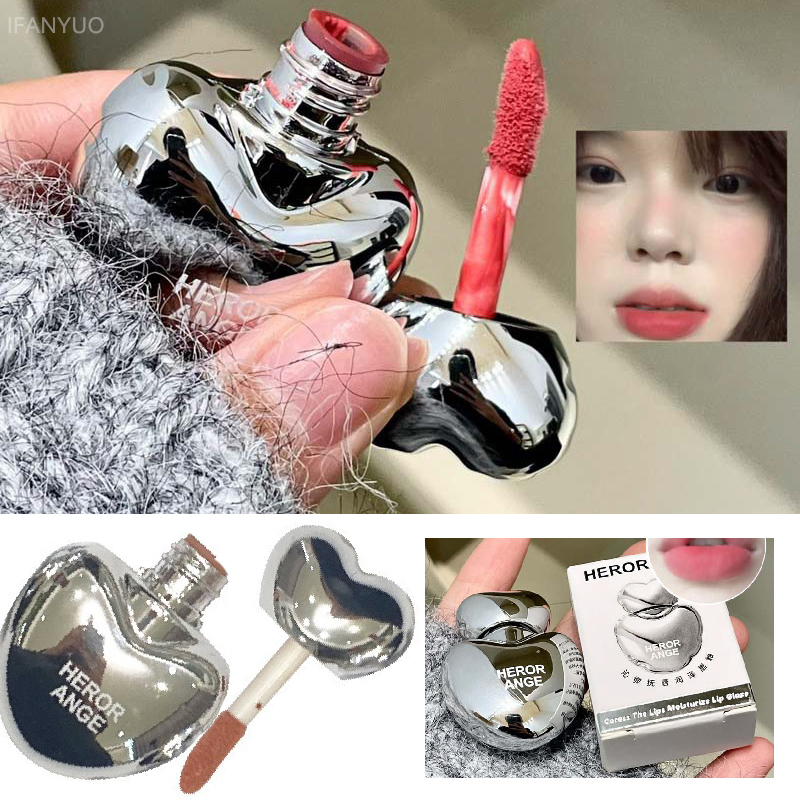 Peach Heart Silky Matte Lipsti - Matte Velvet Lip Tint Long Lasting ulasan dan harga
