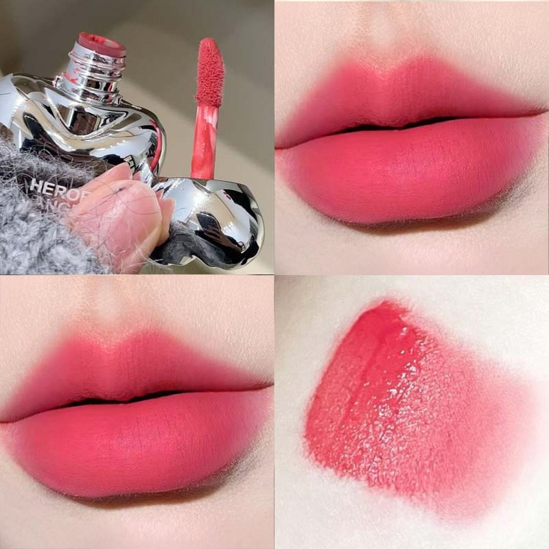 Peach Heart Silky Matte Lipsti - Matte Velvet Lip Tint Long Lasting ulasan dan harga