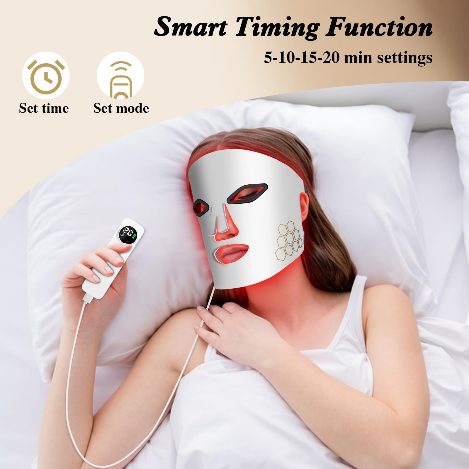 Hello Face LED Face Mask Light - Led Light Therapy Face Mask ulasan dan harga