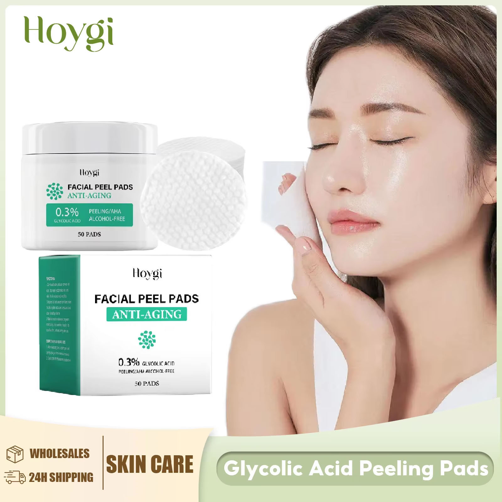 Glycolic Acid Cotton Pads Shri - Salicylic Acid Blackhead Remover ulasan dan harga