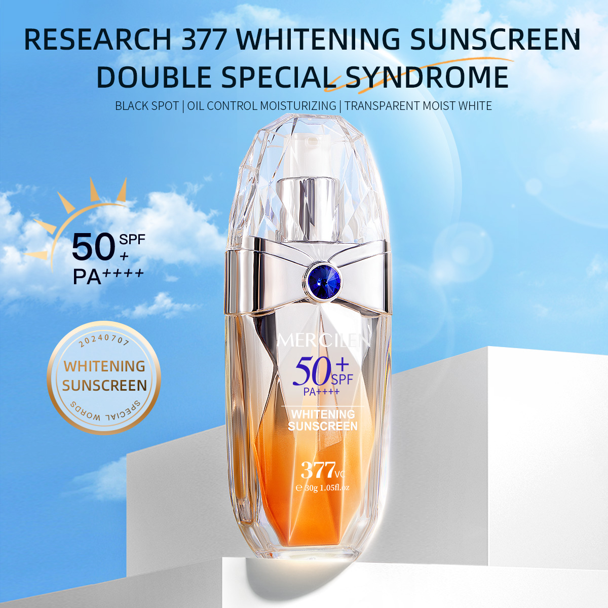 Mercilen Sunscreen 30g, Spf50+ - Spf 50 Waterproof Sunscreen ulasan dan harga