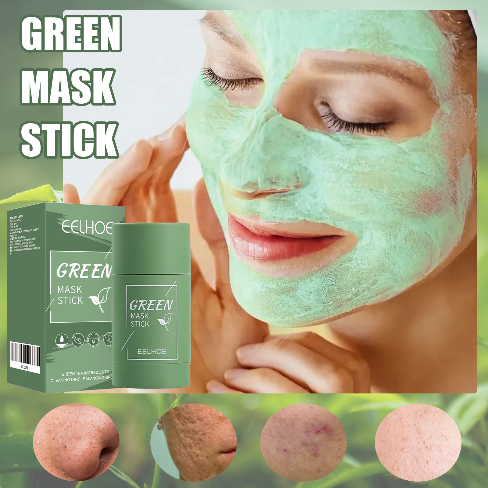 Green Tea Solid Mask Stick - D - Green Tea Cleansing Clay Mask ulasan dan harga