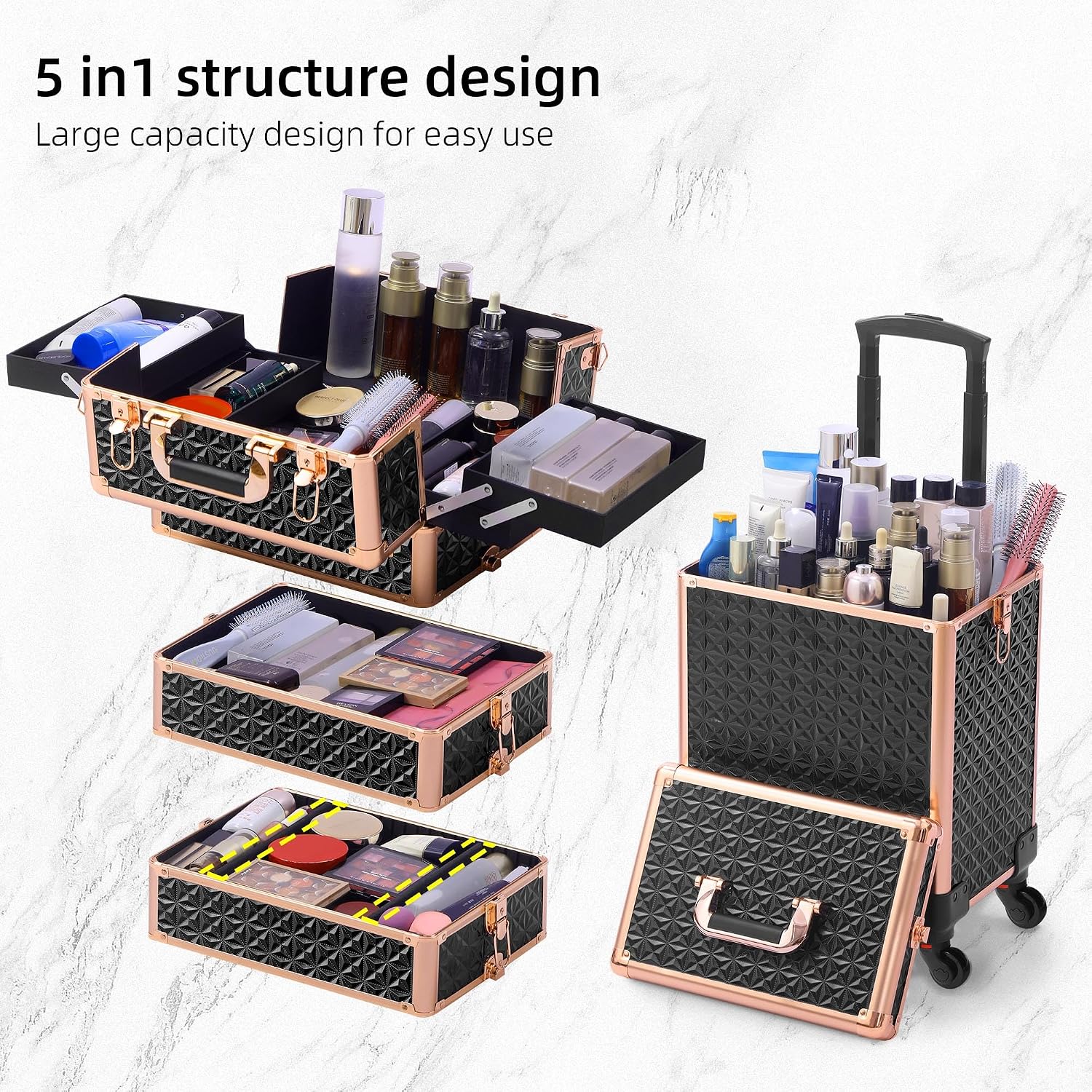 Black‑Gold 5‑in‑1 Rolling Make - Makeup ulasan dan harga