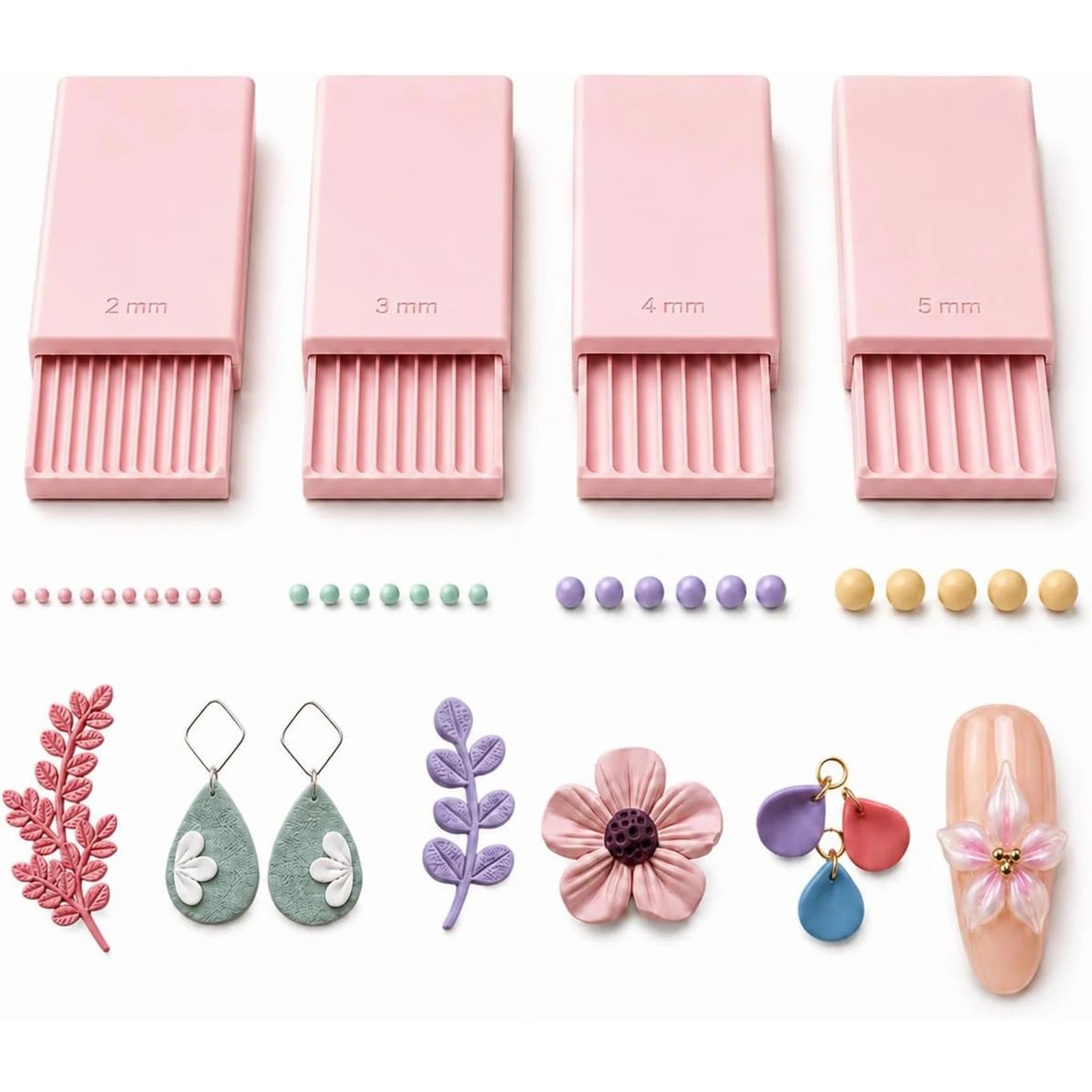 4PCS 3D Print Clay Gel Ball Ma - Nail Art ulasan dan harga