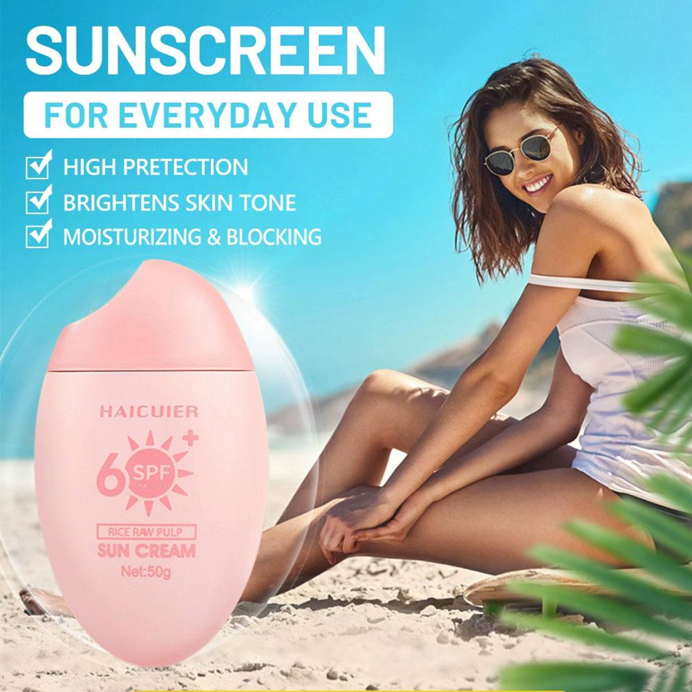 SPF50+ Sunscreen Rice Raw Pulp - Spf 50 Waterproof Sunscreen ulasan dan harga