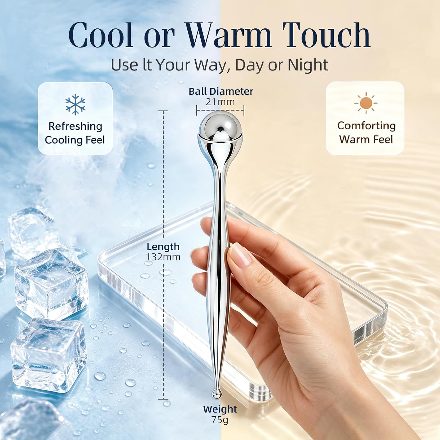 Metal Face Roller Massager Eye - Face Ice Roller Puffiness ulasan dan harga