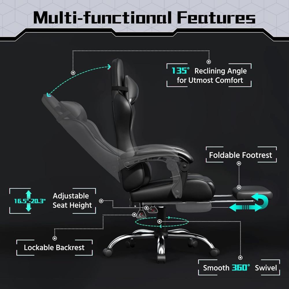 Comfortable PU Leather Gaming  - Massage ulasan dan harga