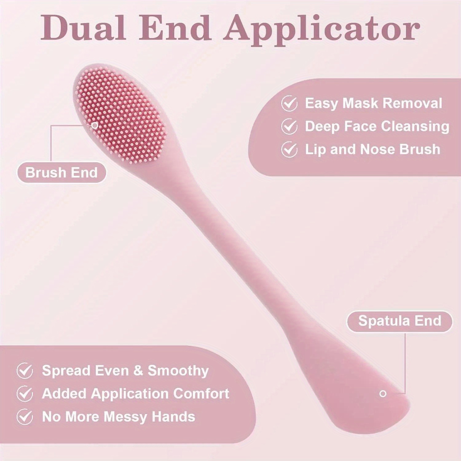 Double Head Facial Mask Brush  - Silicone Face Scrubber Electric ulasan dan harga