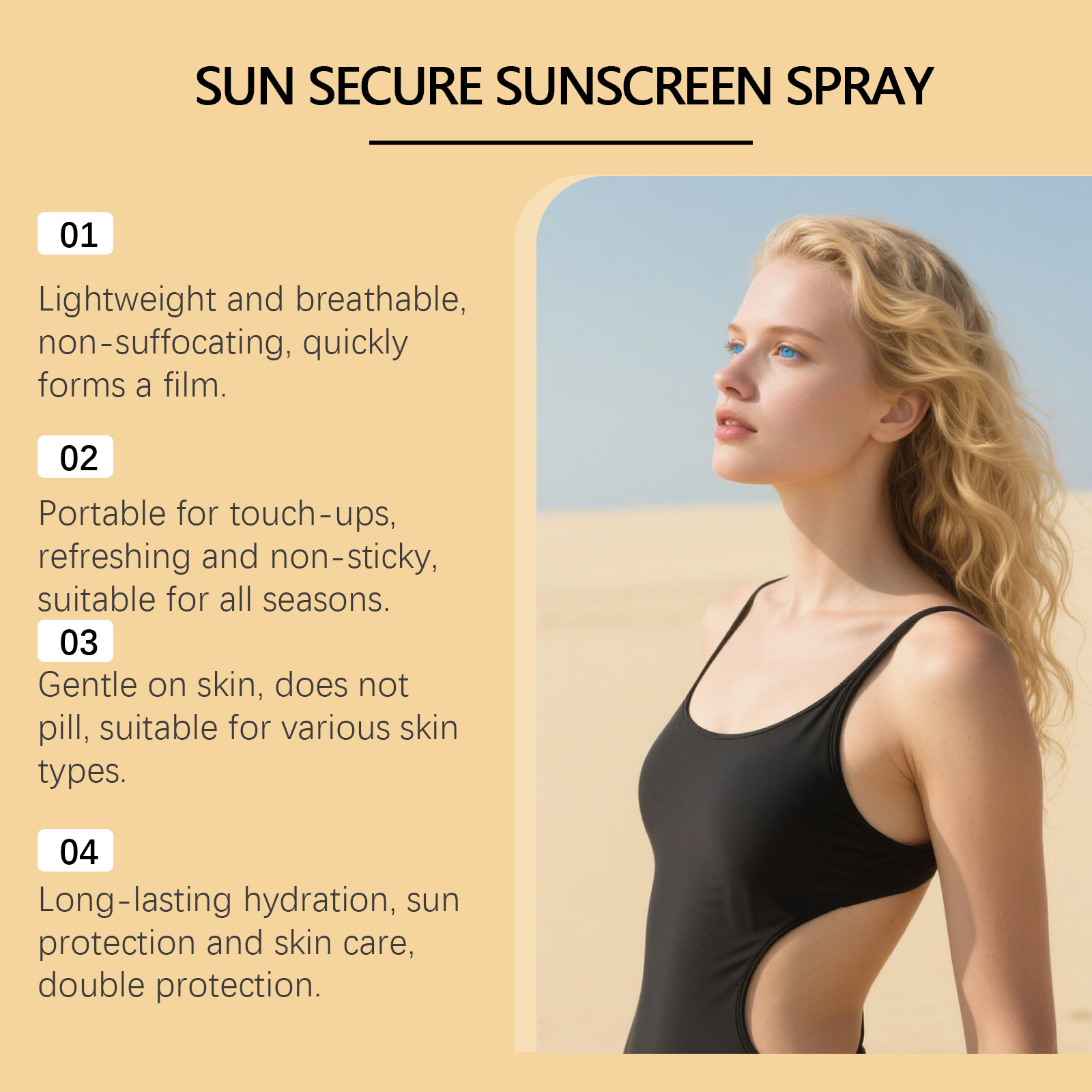 Hydrating  Invisible Sunscreen - Spf 50 Waterproof Sunscreen ulasan dan harga