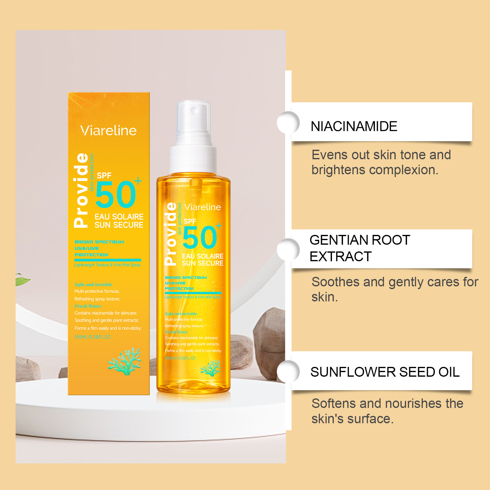 Hydrating  Invisible Sunscreen - Spf 50 Waterproof Sunscreen ulasan dan harga