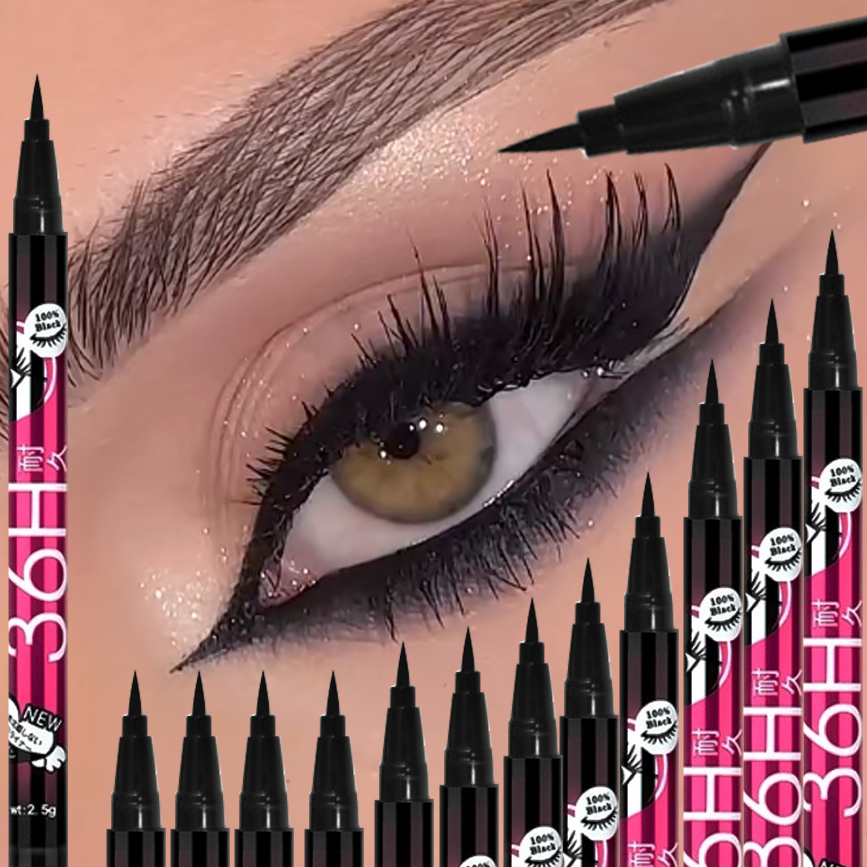 1/5/12PCS Black Liquid Eyeline - Waterproof Liquid Eyeliner Pen ulasan dan harga
