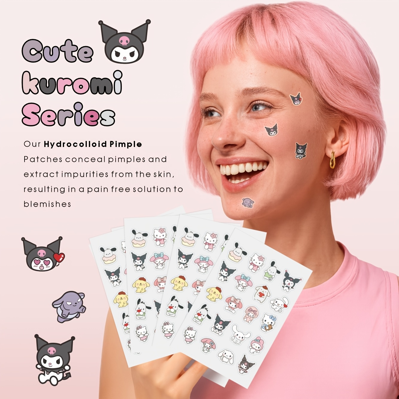 20/80PCS Sanrio Hello kitty Ca - Hydrocolloid Pimple Patch ulasan dan harga