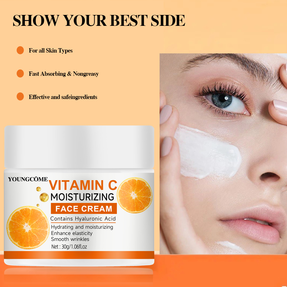 Vitamin C Moisturising Cream R - Hyaluronic Acid Facial Serum ulasan dan harga