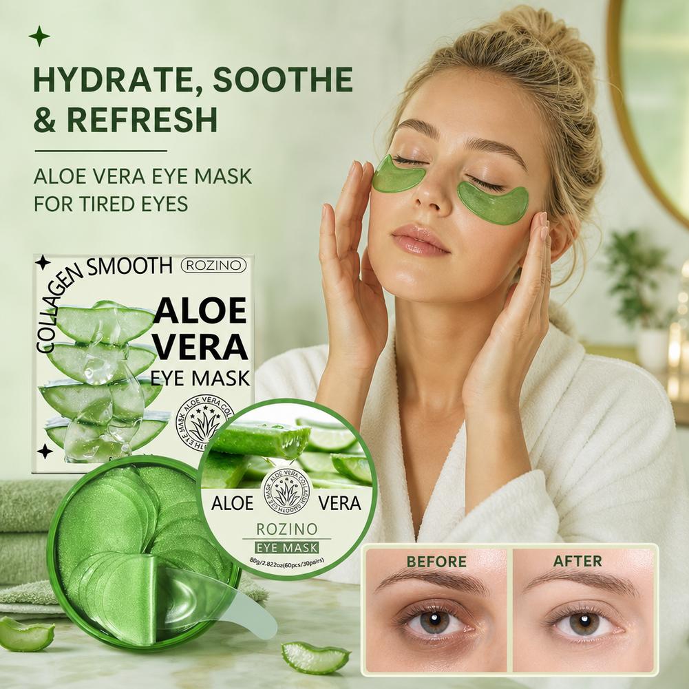 60pcs Aloe Vera Collagen Eye M - Collagen Under Eye Patches ulasan dan harga