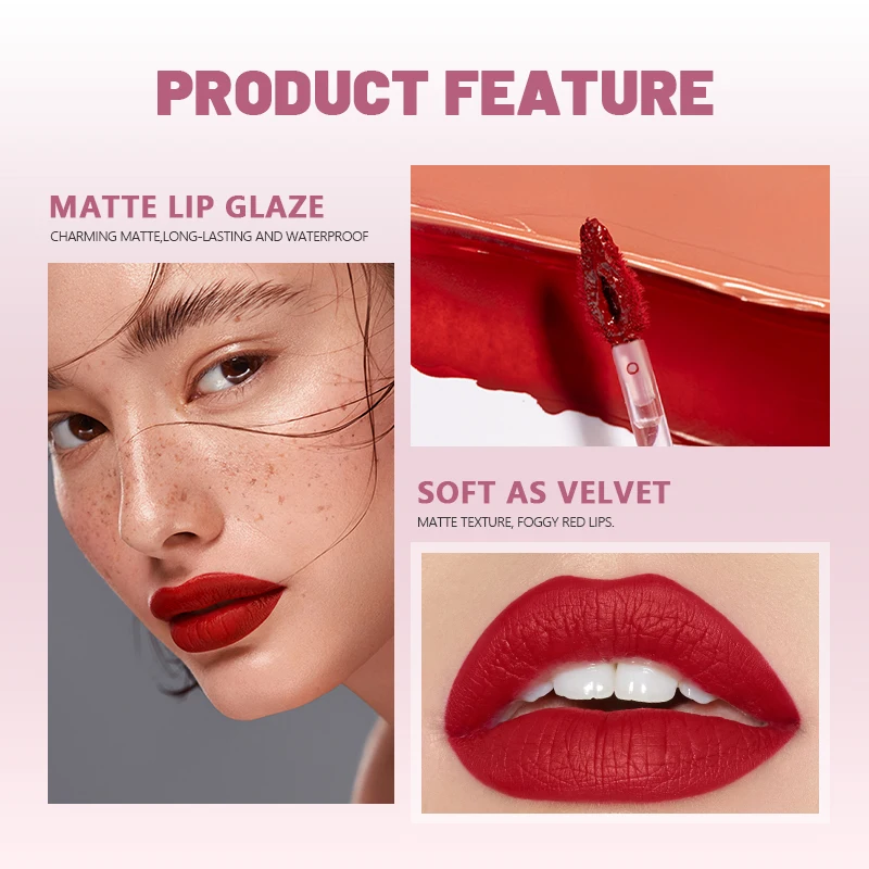 1pcs Waterproof Matte Velvet L - Matte Velvet Lip Tint Long Lasting ulasan dan harga