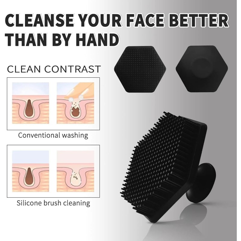 1 Silicone Facial Cleaning Bru - Silicone Face Scrubber Electric ulasan dan harga