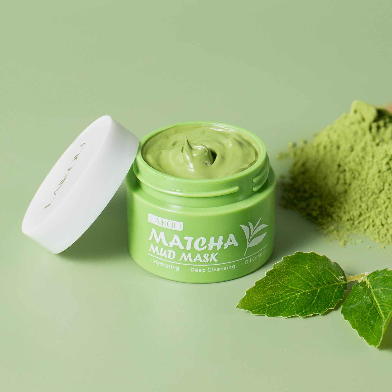LAIKOU Matcha Green Tea Clay M - Green Tea Cleansing Clay Mask ulasan dan harga