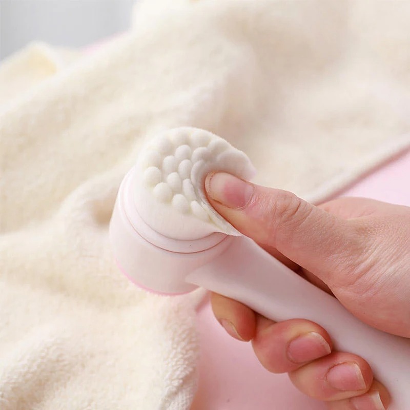 3D Double-sided Manual Facial  - Silicone Face Scrubber Electric ulasan dan harga