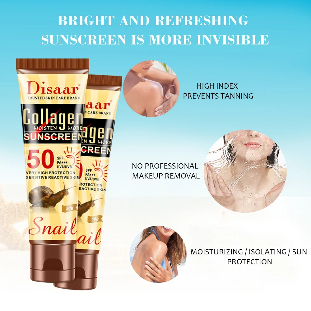 Disaar Bone Collagen Sunscreen - Spf 50 Waterproof Sunscreen ulasan dan harga