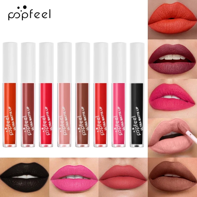 Punk Matte Black Liquid Lipsti - Matte Velvet Lip Tint Long Lasting ulasan dan harga