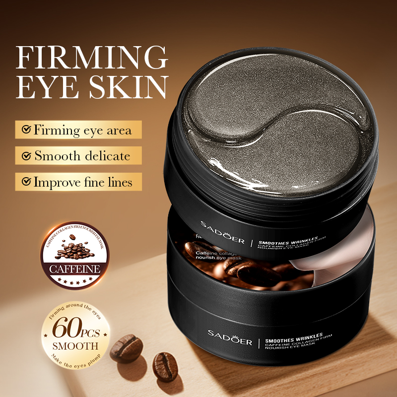 60pcs SADOER Caffeine Crystal  - Collagen Under Eye Patches ulasan dan harga