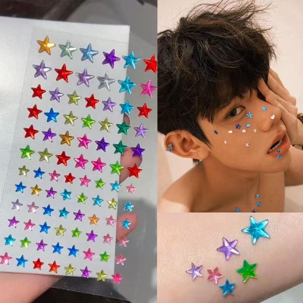 Self-Adhesive Face Rhinestones - Nail Art ulasan dan harga