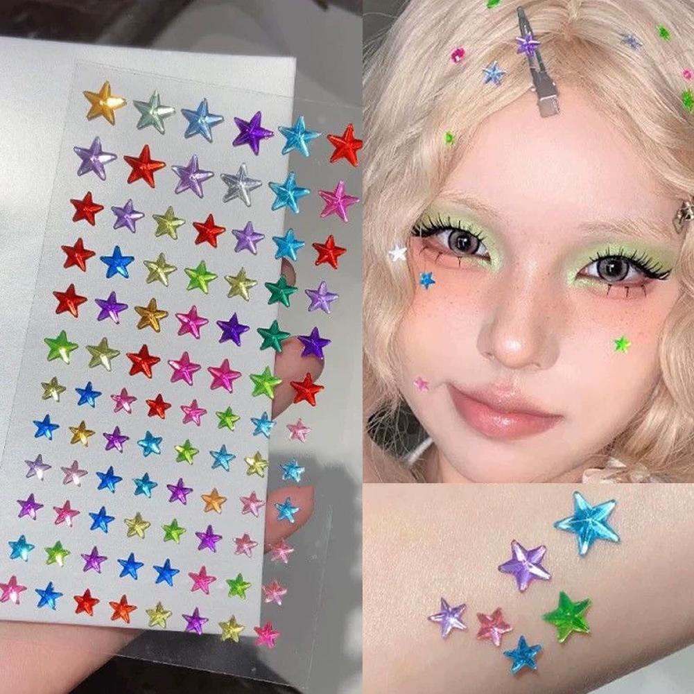 Self-Adhesive Face Rhinestones - Nail Art ulasan dan harga