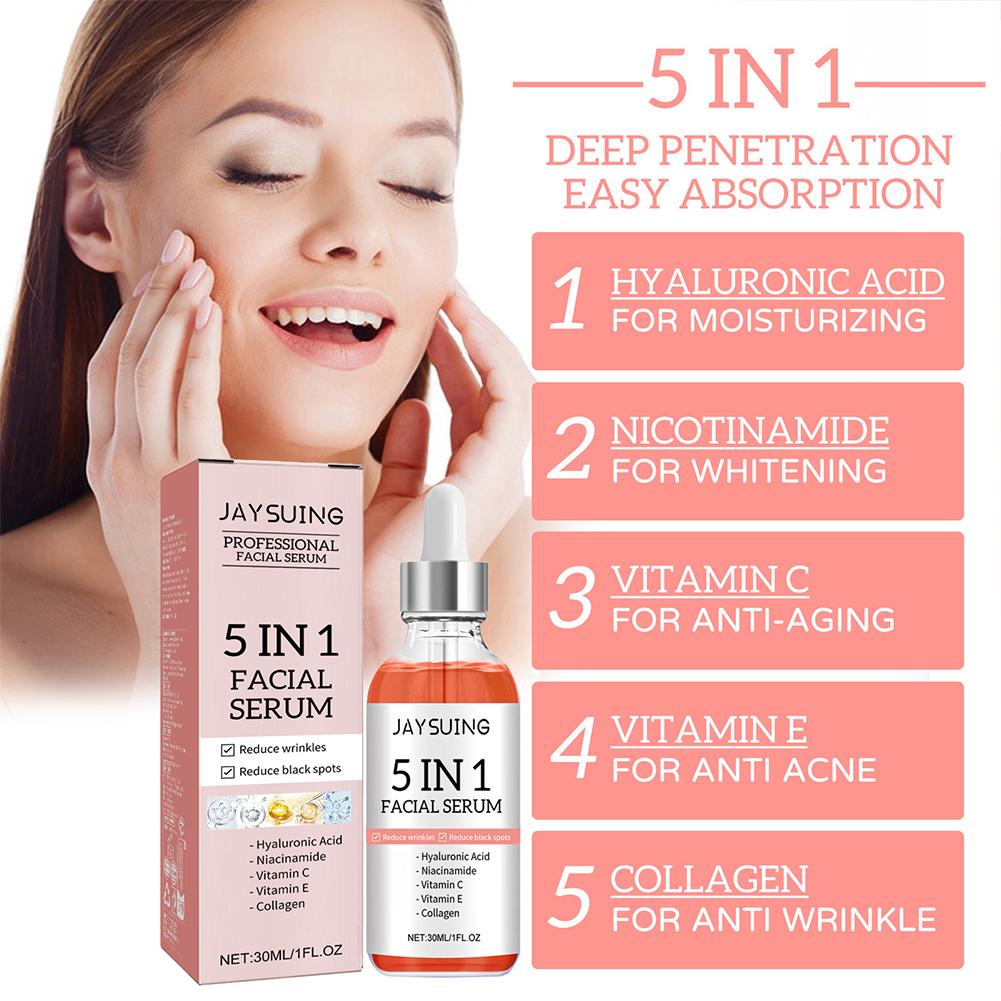 5-in-1 Vitamin C & Hyaluronic  - Niacinamide Pore Shrinking Essence ulasan dan harga
