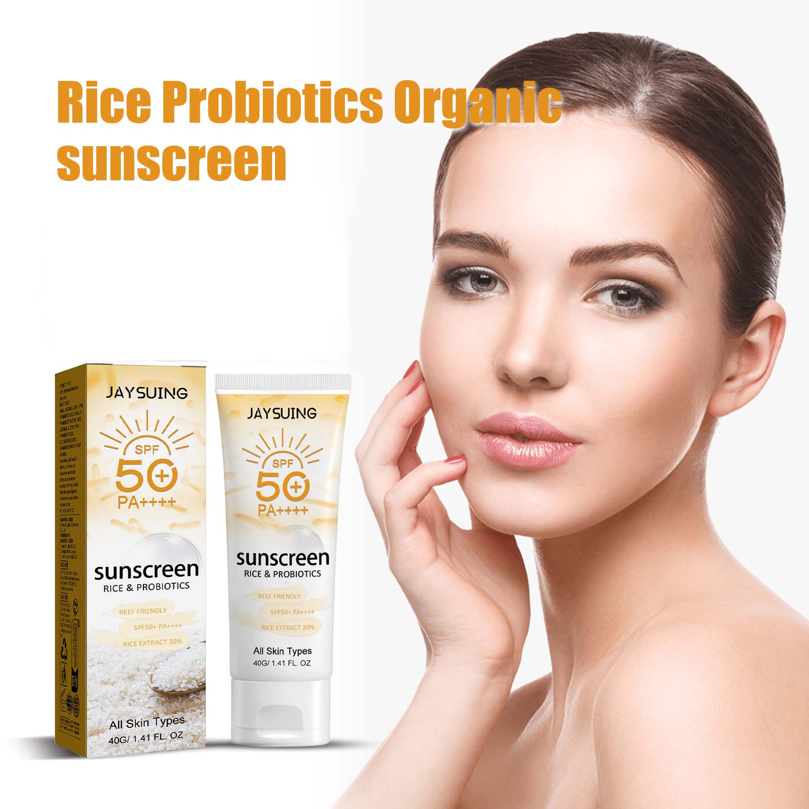 Probiotic Organic Rice Sunscre - Spf 50 Waterproof Sunscreen ulasan dan harga