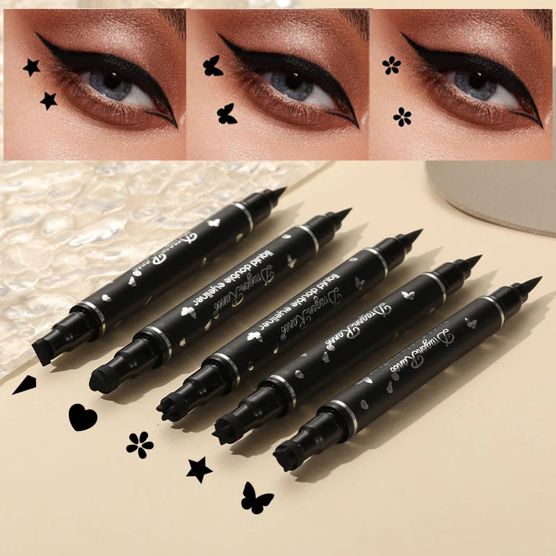 2 IN 1 Butterfly Seal Eyeliner - Waterproof Liquid Eyeliner Pen ulasan dan harga
