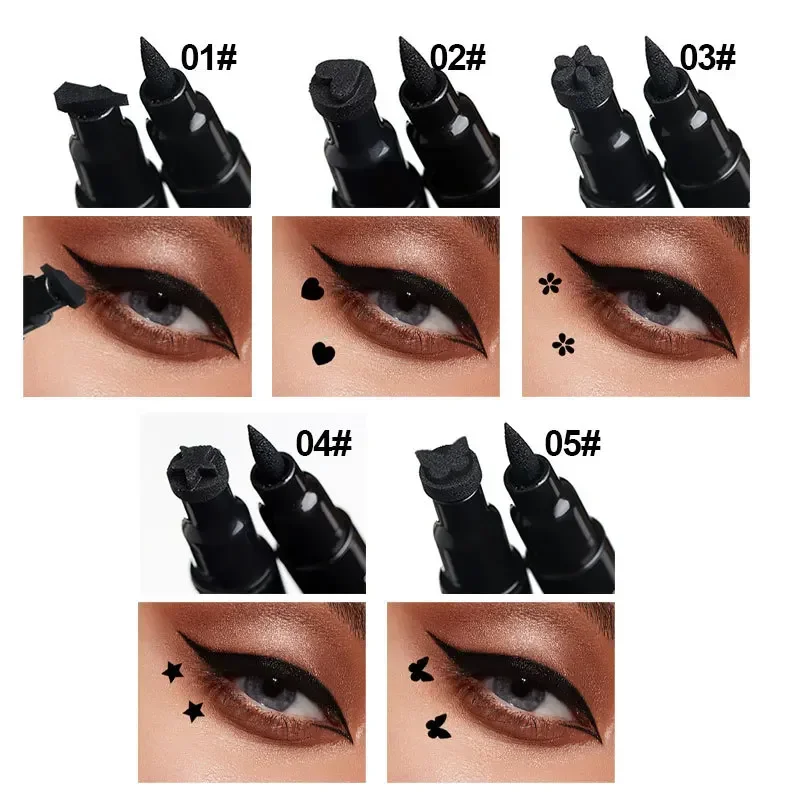 2 IN 1 Butterfly Seal Eyeliner - Waterproof Liquid Eyeliner Pen ulasan dan harga