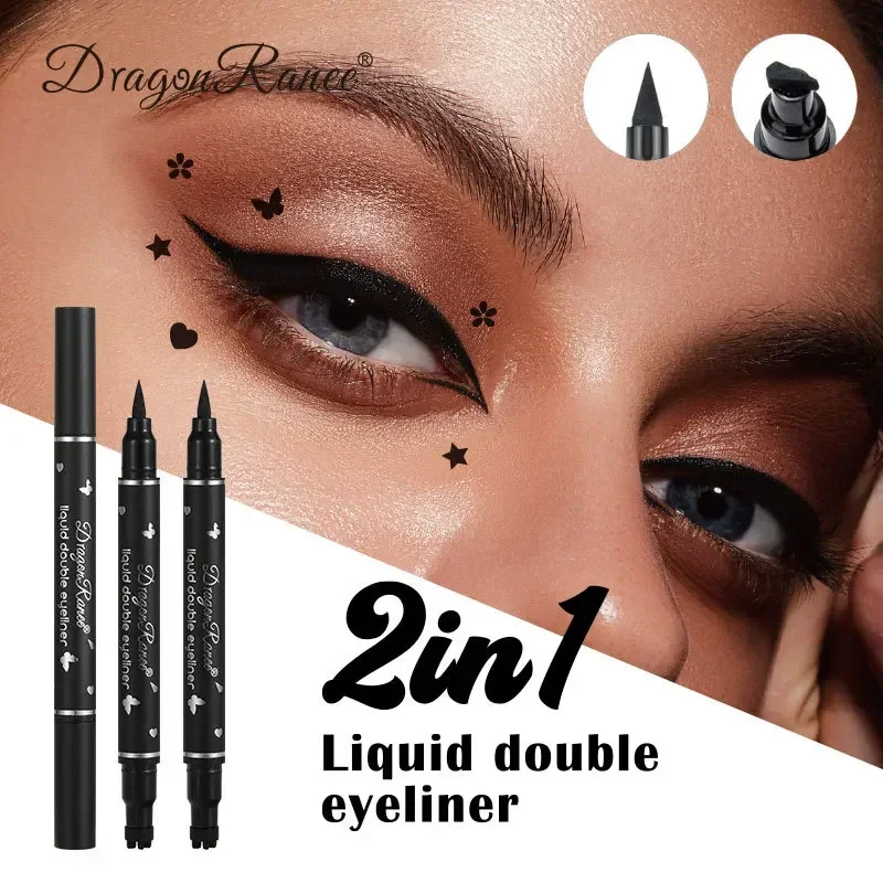 2 IN 1 Butterfly Seal Eyeliner - Waterproof Liquid Eyeliner Pen ulasan dan harga