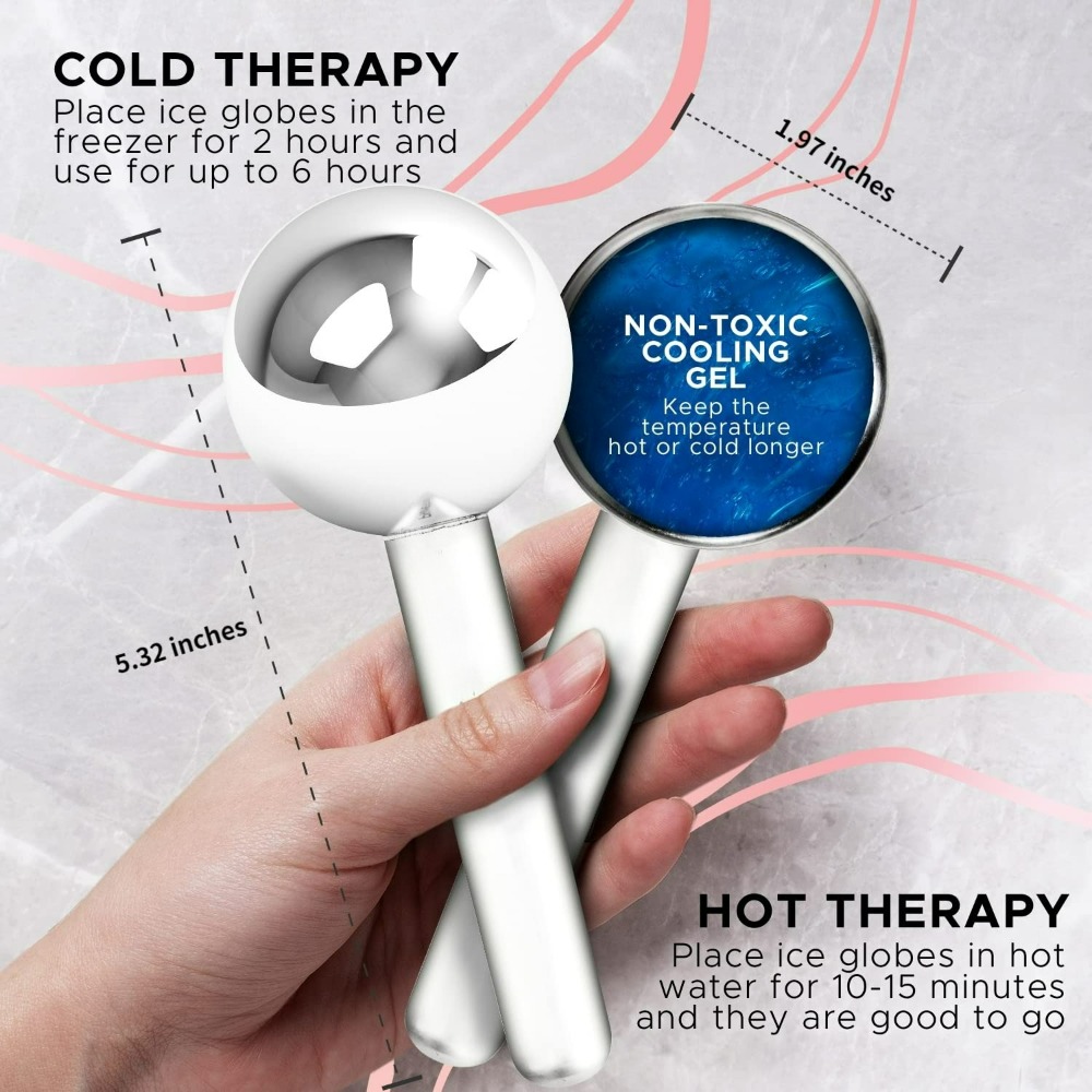 Cryo Face Massager Ice Globes  - Face Ice Roller Puffiness ulasan dan harga