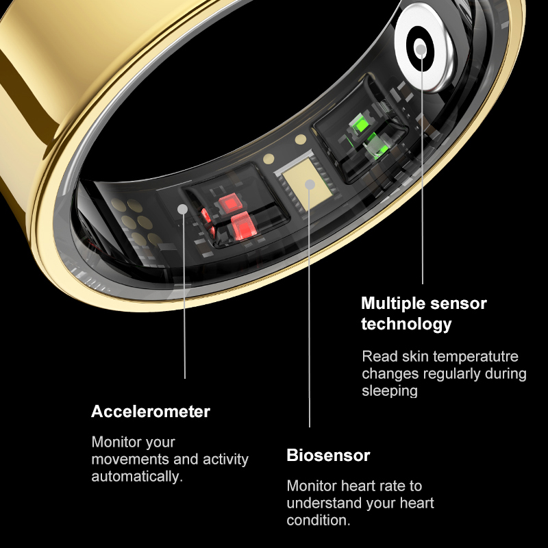 R09 Smart Ring Men Women with  - Health Monitors ulasan dan harga