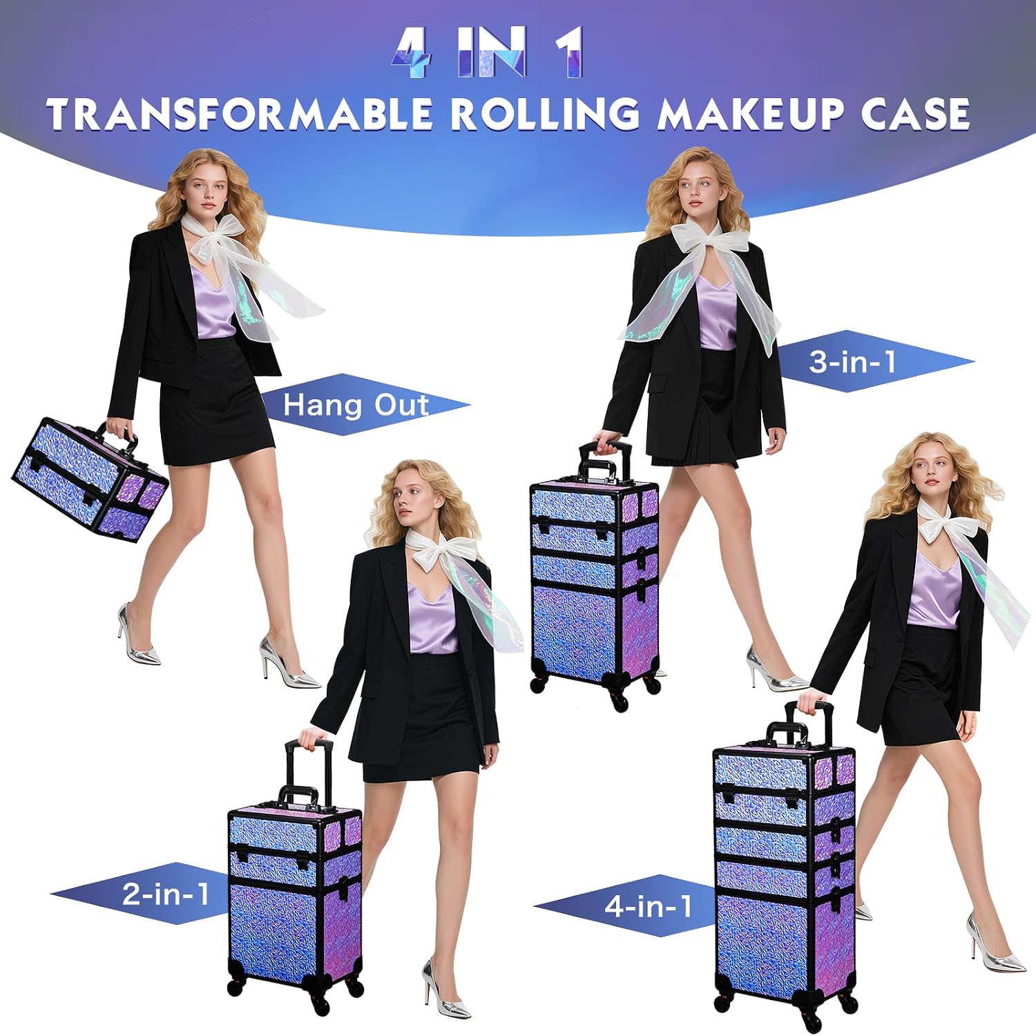 Rolling Makeup Train Case, Lar - Makeup ulasan dan harga