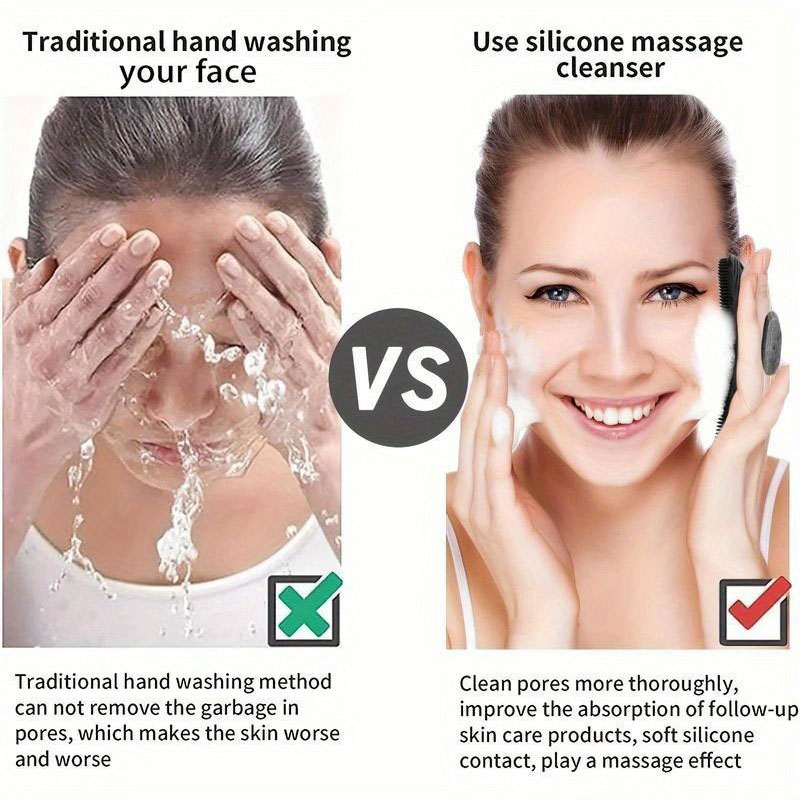 Exfoliating Silicone Bath Brus - Silicone Face Scrubber Electric ulasan dan harga