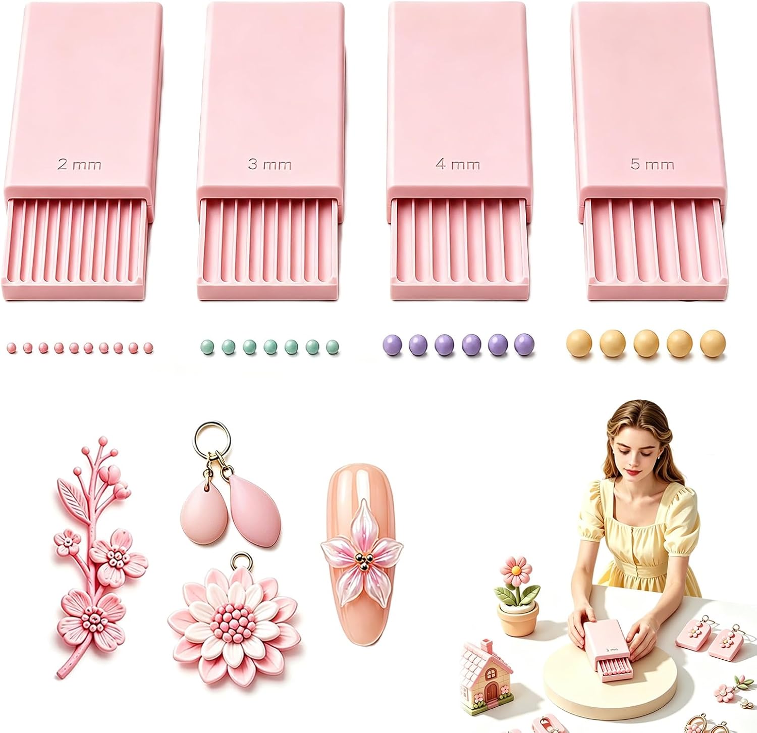 3D Print Clay Gel Ball Maker T - Nail Art ulasan dan harga