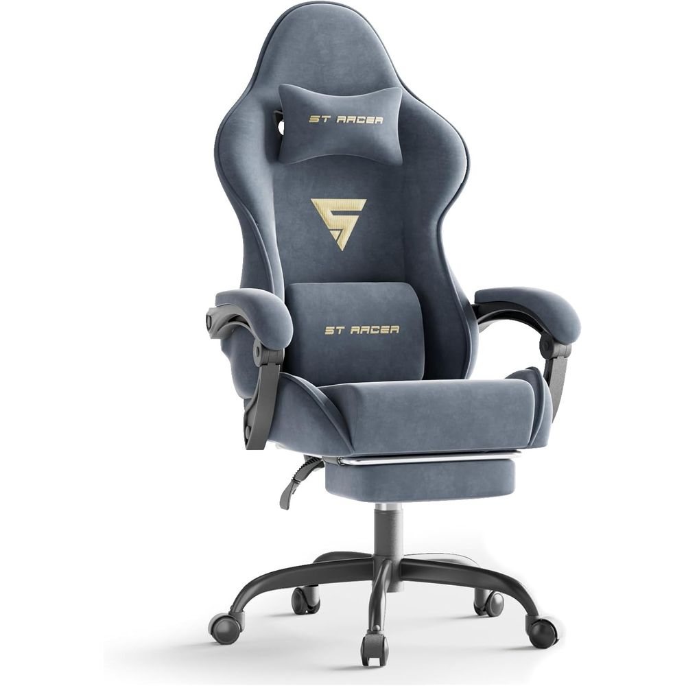 Ergonomic Gaming Chair with Fo - Massage ulasan dan harga