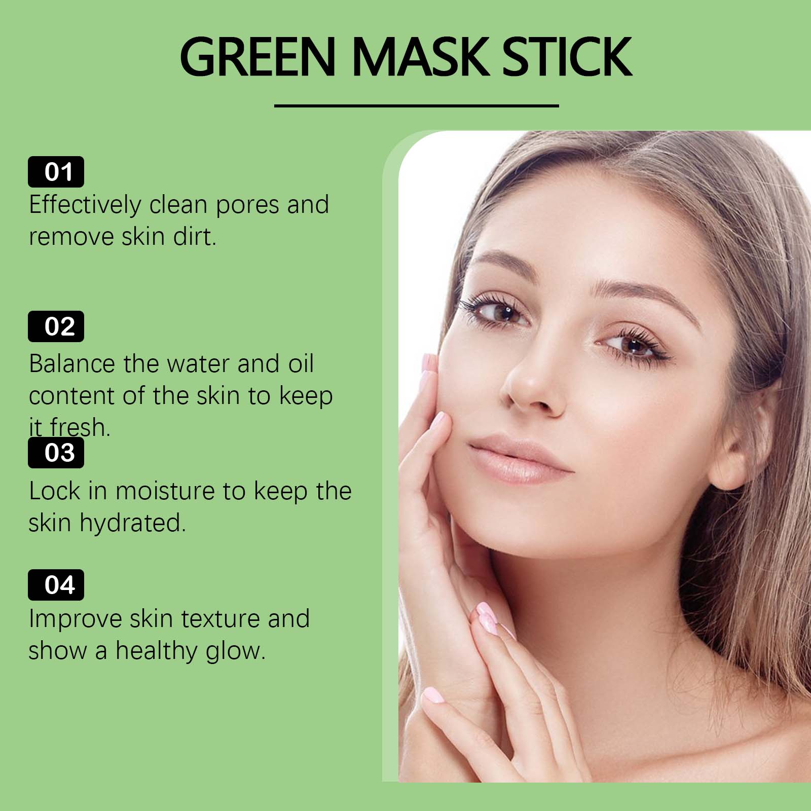 1~5PCS Green Tea Clay Stick Fo - Green Tea Cleansing Clay Mask ulasan dan harga