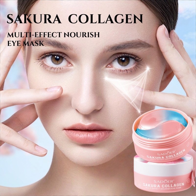 60Pcs Sakura Collagen Multi-Ef - Collagen Under Eye Patches ulasan dan harga
