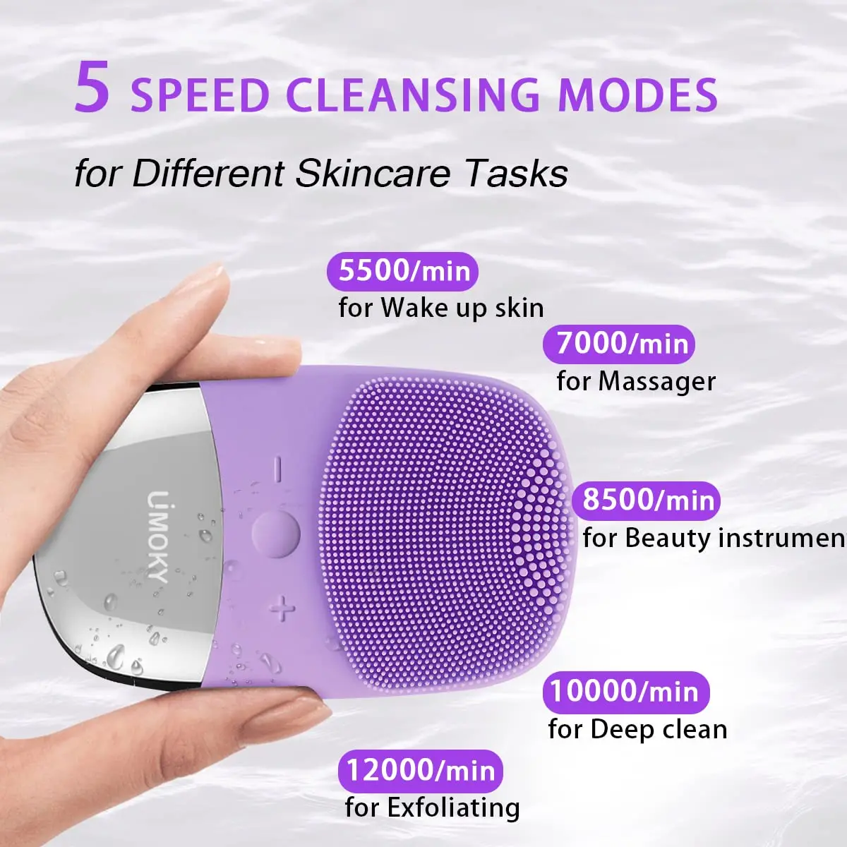 Facial Electric Silicone Clean - Silicone Face Scrubber Electric ulasan dan harga