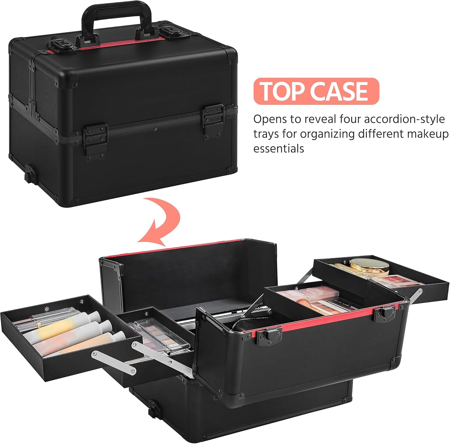 Rolling Makeup Train Case, Cos - Makeup ulasan dan harga