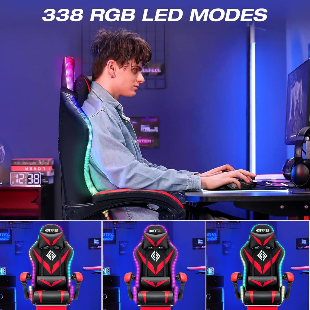 Ergonomic High-Back Gaming Cha - Massage ulasan dan harga