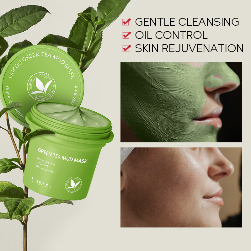 Green Tea Clay Mask 100g Skinc - Green Tea Cleansing Clay Mask ulasan dan harga